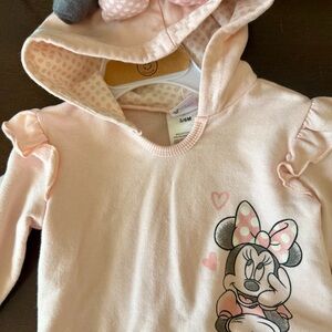 Disney Minnie Mouse Baby Girl Pink Hoodie Sweatshirt 3–6M